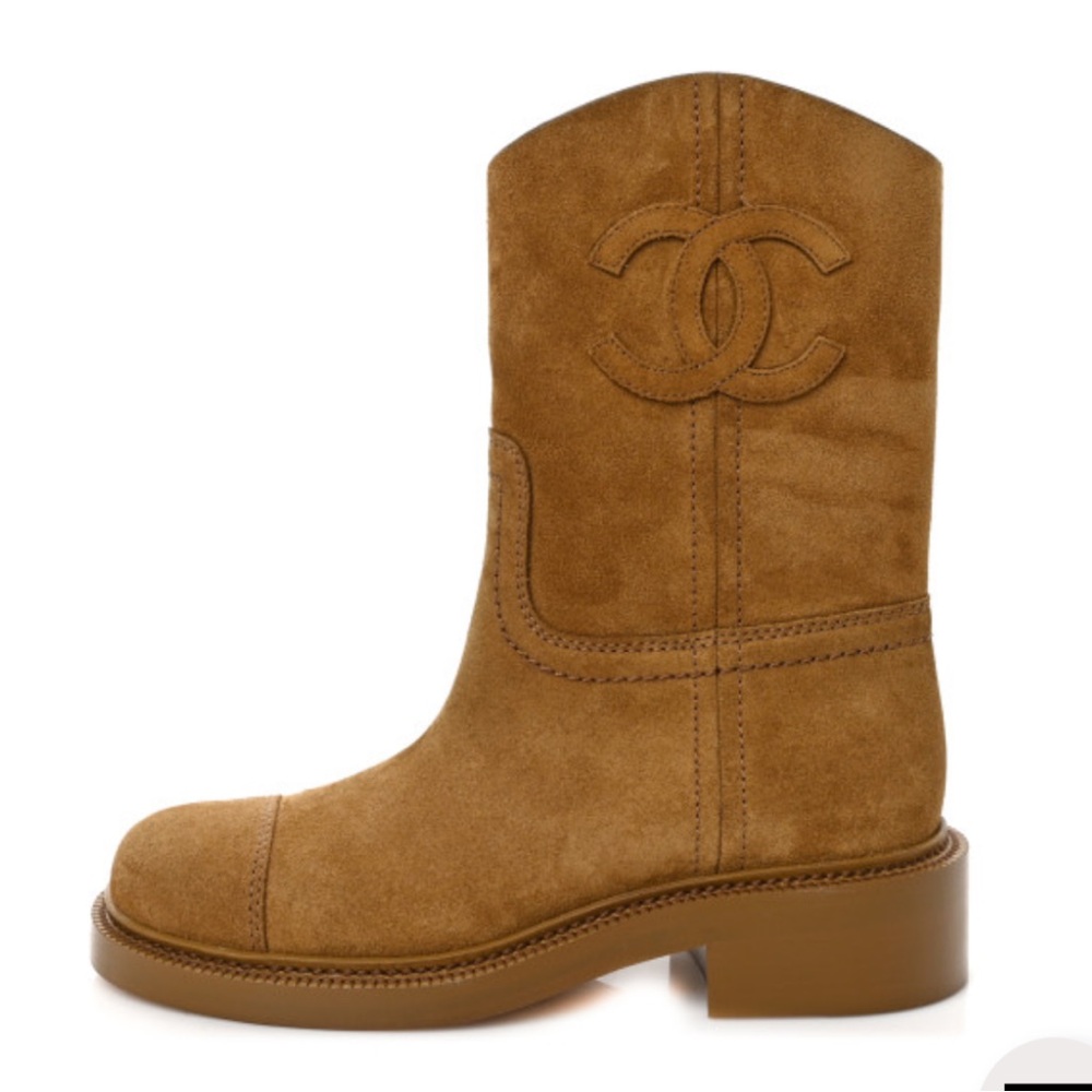 COPY - Suede CC Cap Toe Boots Sz 37